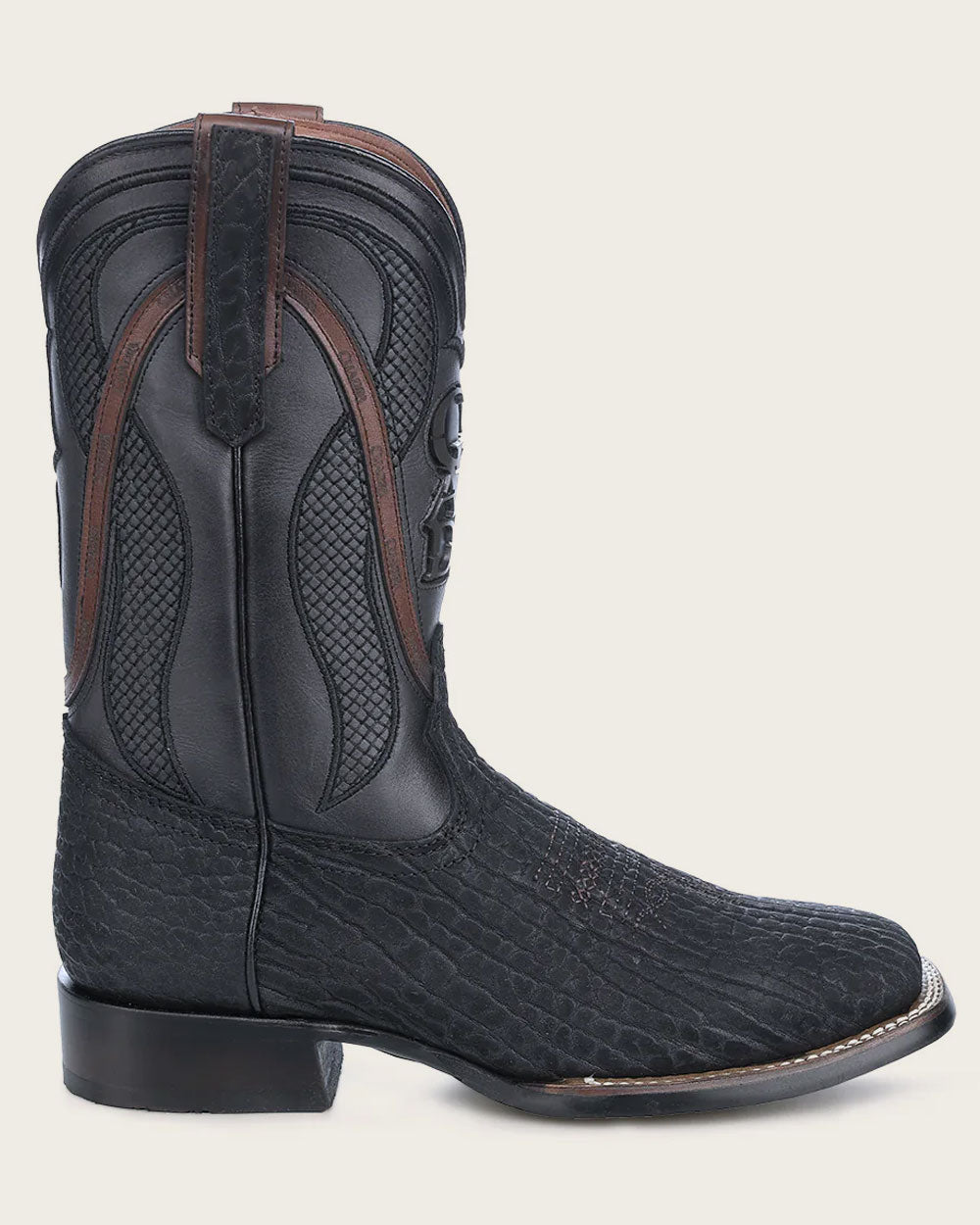 Botas de vaquero Rodeo negras Oxford hechas a mano