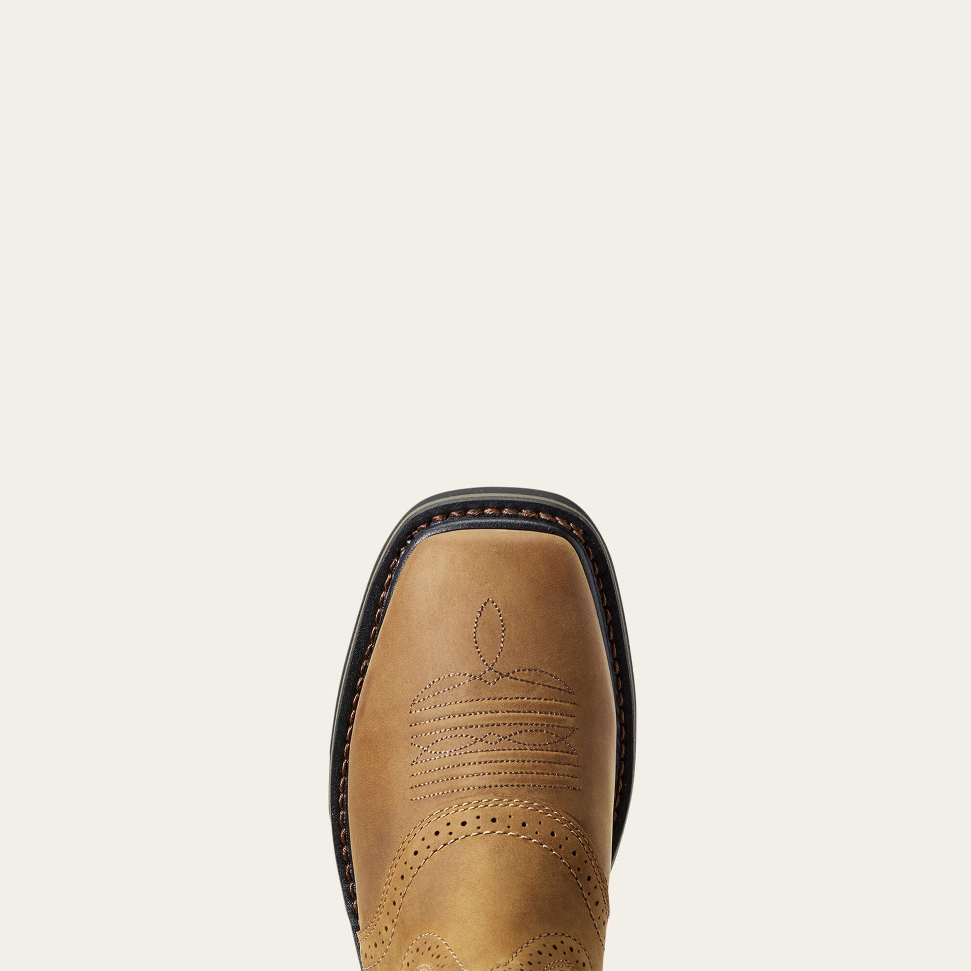 Front view of Ariat Sierra Wide Square Toe Work Boot showing toe shape