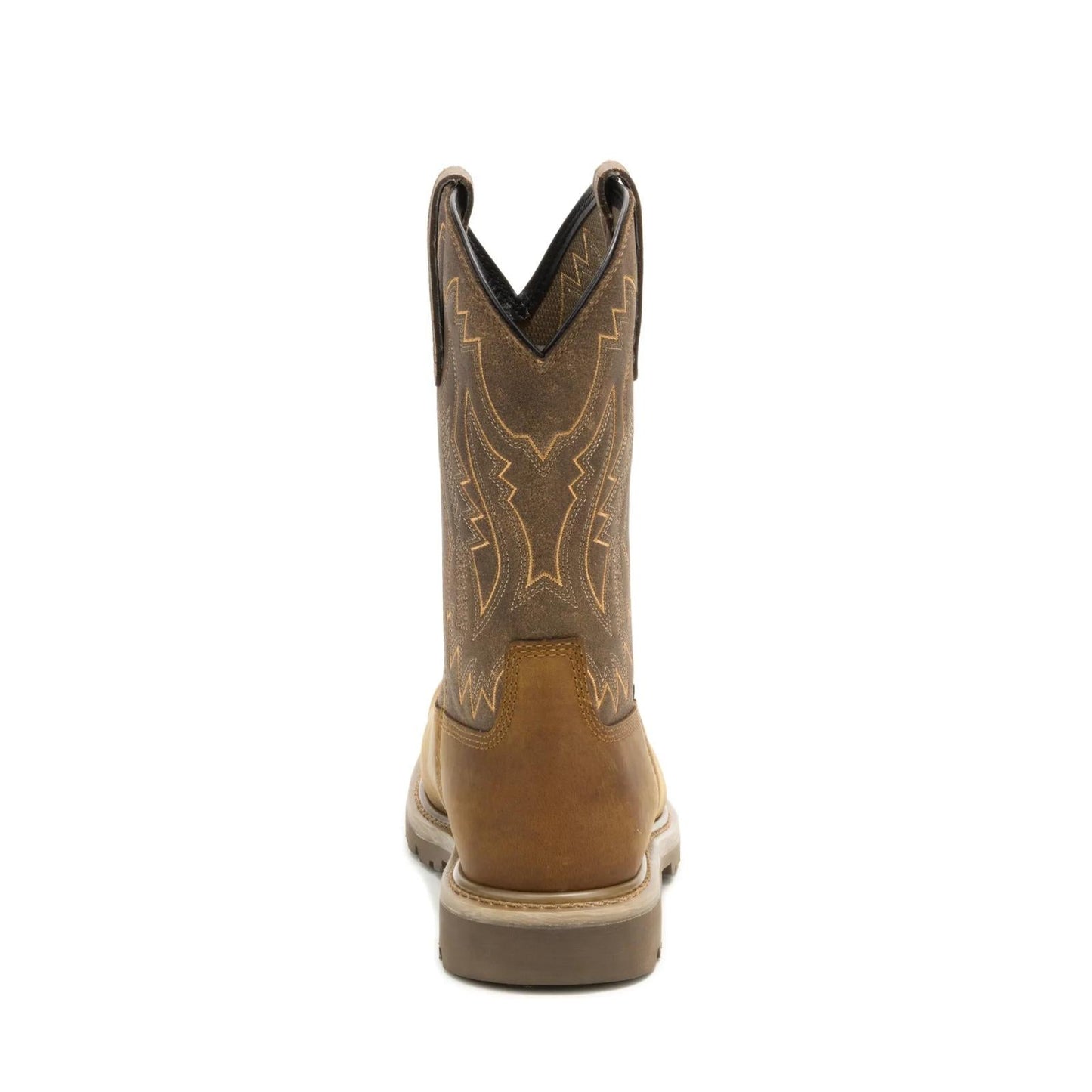 CAT Colorado Frontier Steel Toe Boot back view with pull tabs