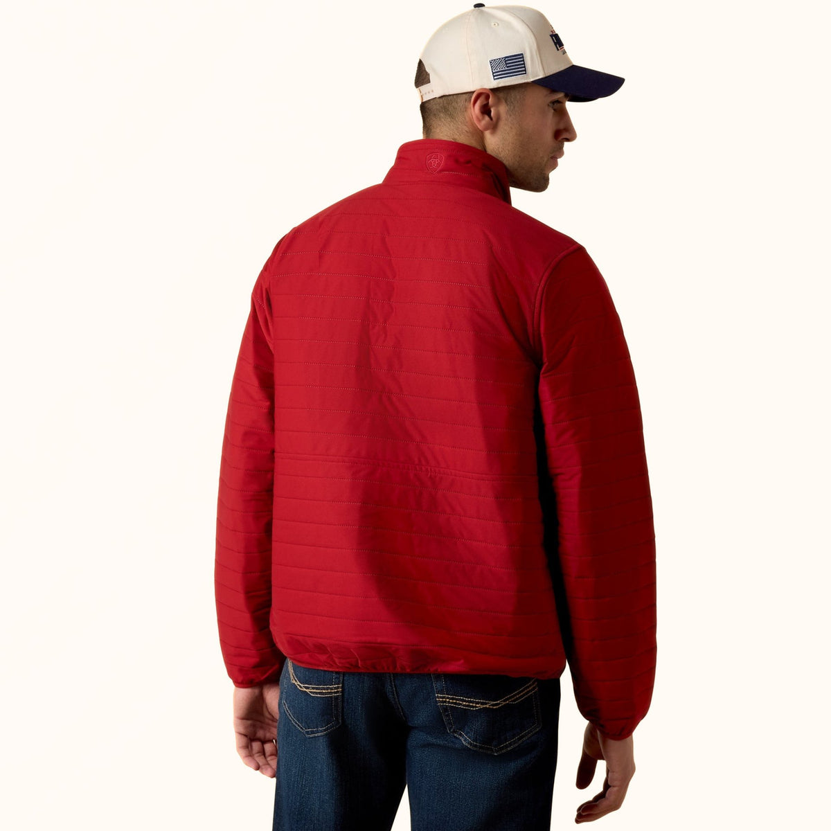 Ariat Wylie Water-Resistant Jacket in red men’s back view