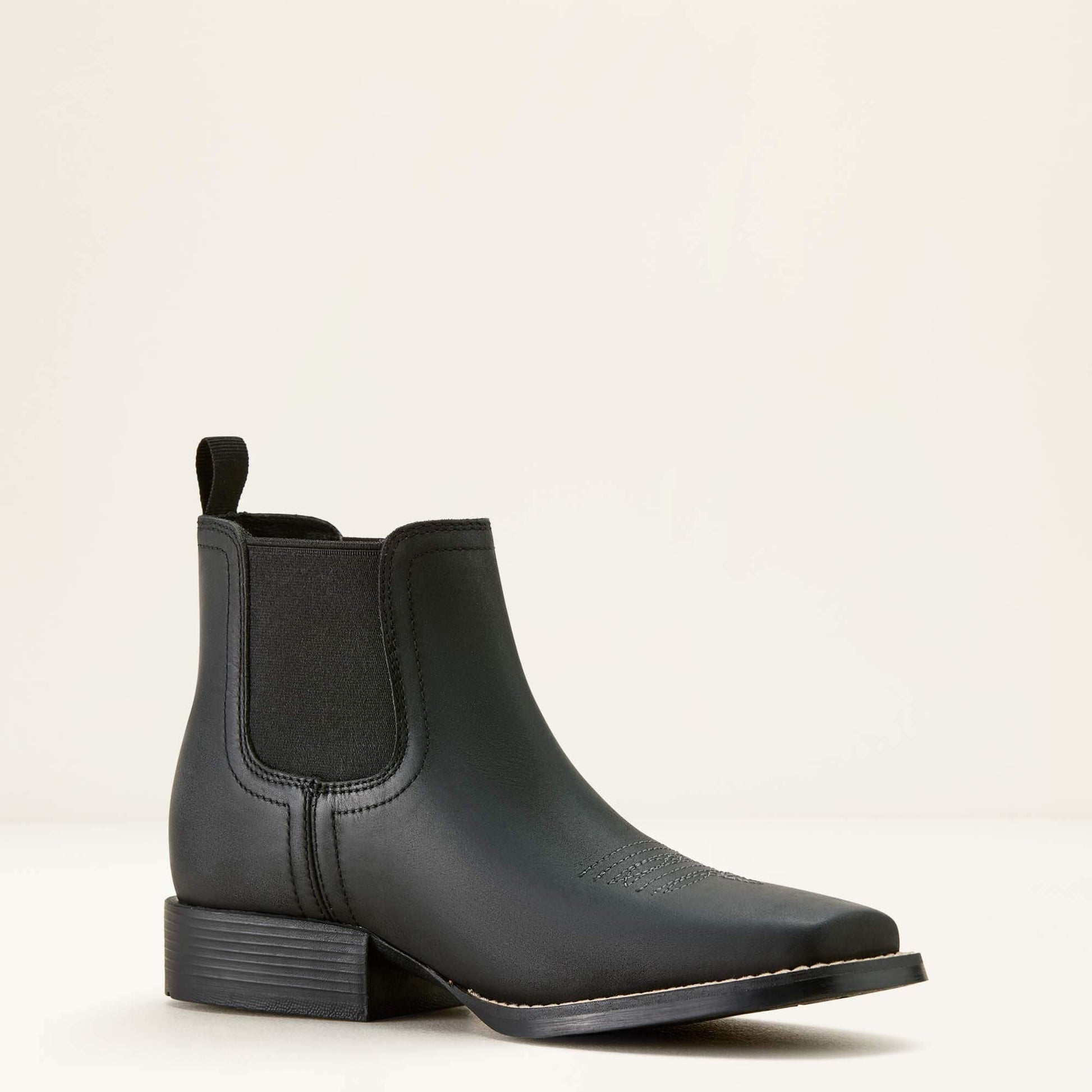 Ariat Booker Chelsea square toe boot angled front view