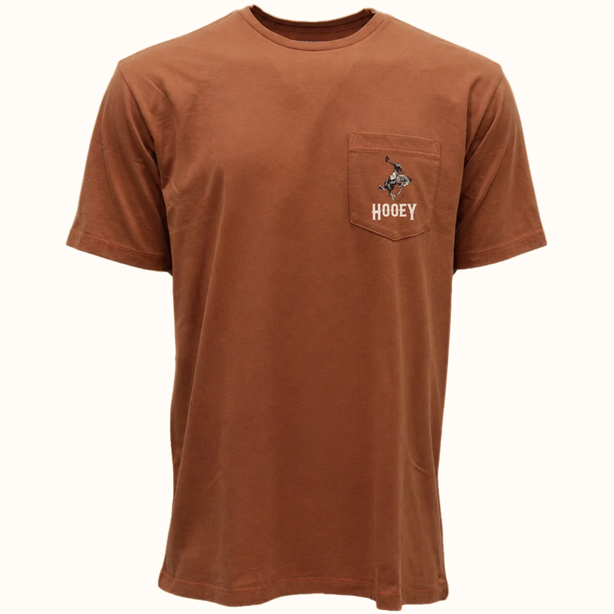 Hooey Cheyenne men’s rust pocket T-shirt front view