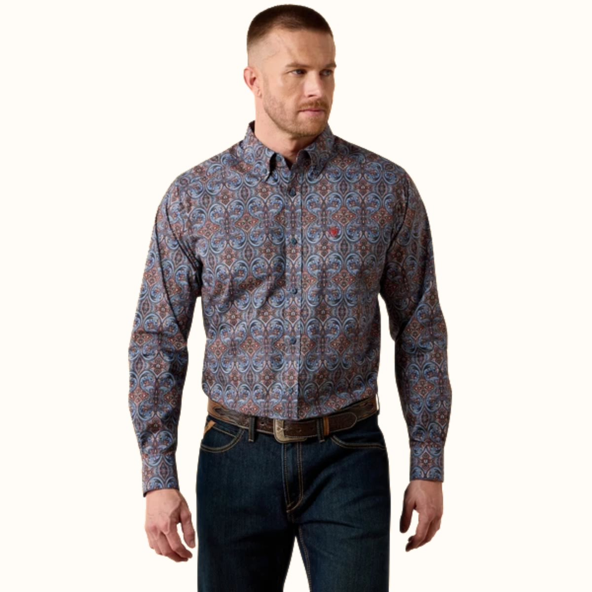 Ariat Cypress Classic Fit Shirt patterned front view