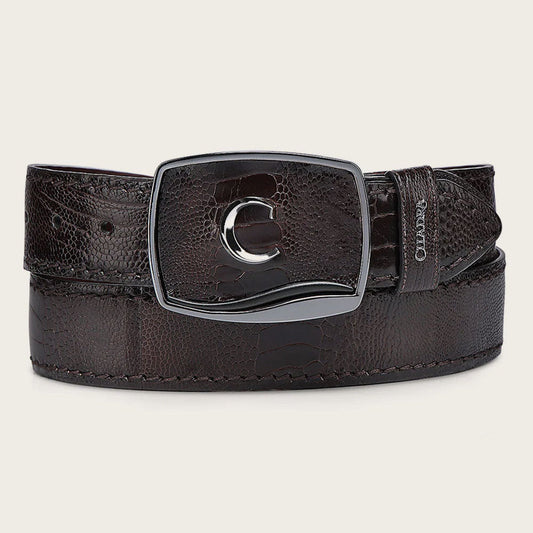 Men’s Genuine Ostrich Leg & Bovine Leather Belt
