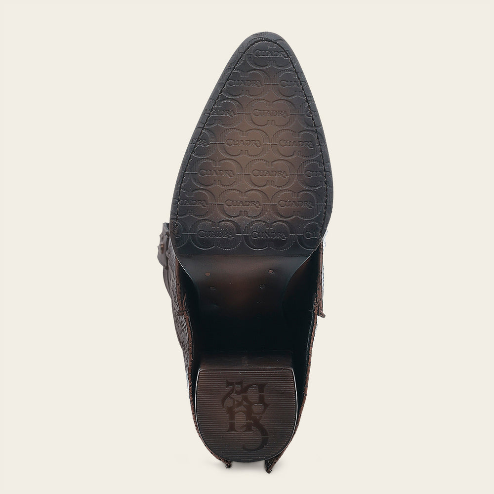 Foldable Western Boot In Genuine Bovine Leather With Perforated Shaft