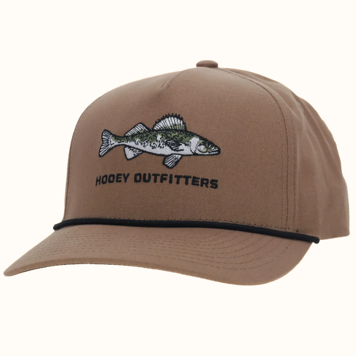 Hooey Walleye Tan Snapback Hat angle view