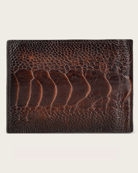Brown Ostrich Leg Wallet