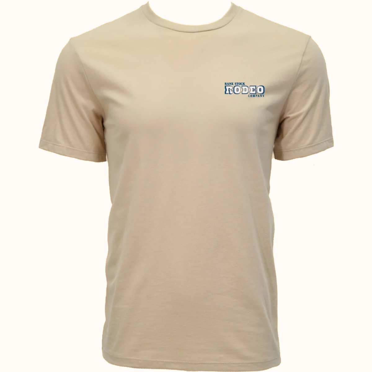 Hooey Rank Rodeo men’s tan T-shirt top view