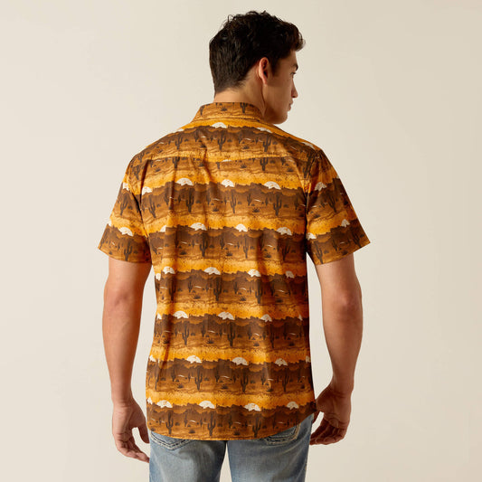 Ariat Heath Retro Fit Shirt back view on model
