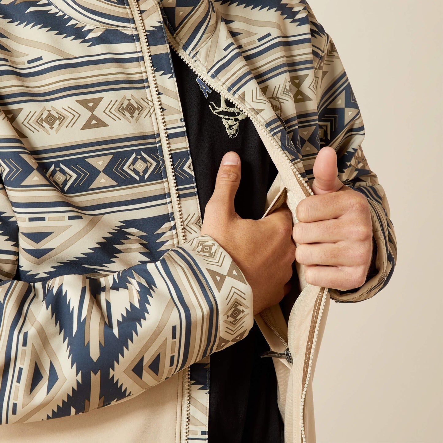 Ariat Logo Softshell Jacket inside pocket detail