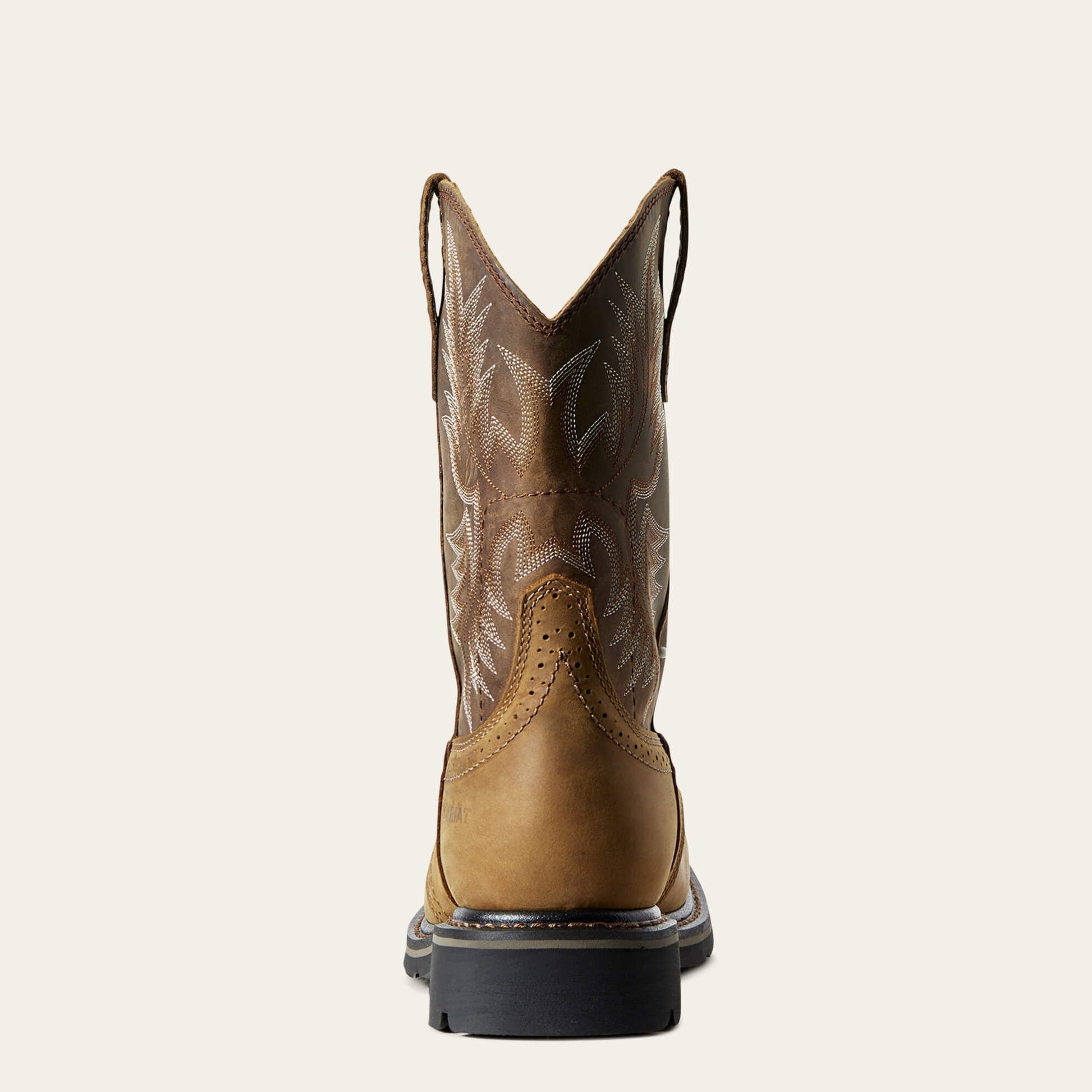 Back view of Ariat Sierra Wide Square Toe Work Boot with stitched shaft