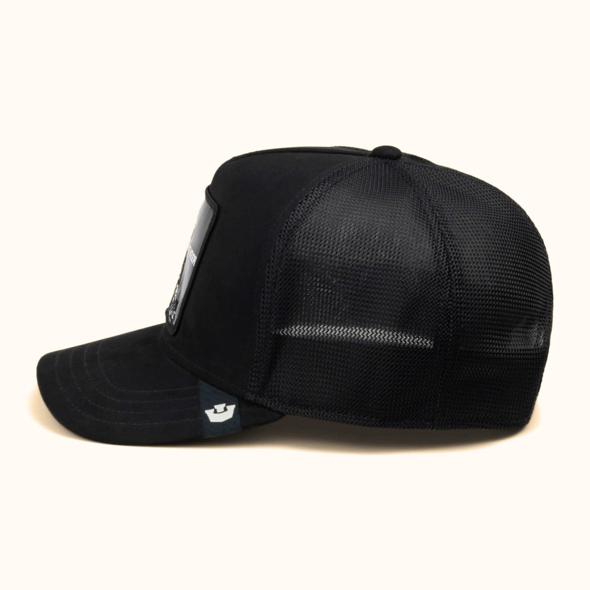 Goorin Bros. Blackout Rooster trucker hat side view
