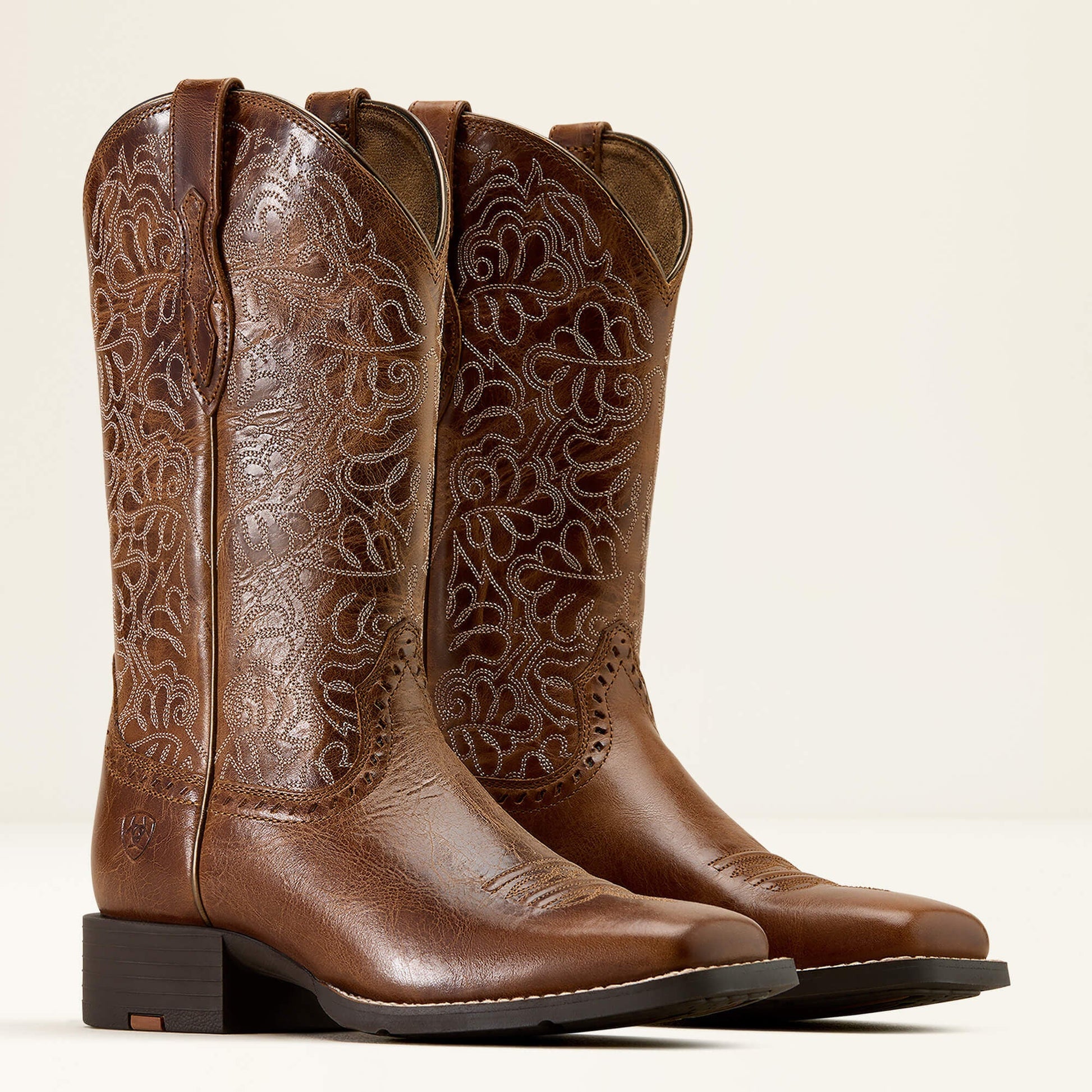 Ariat Round Up Remuda Wide Square Toe Western Boot pair view
