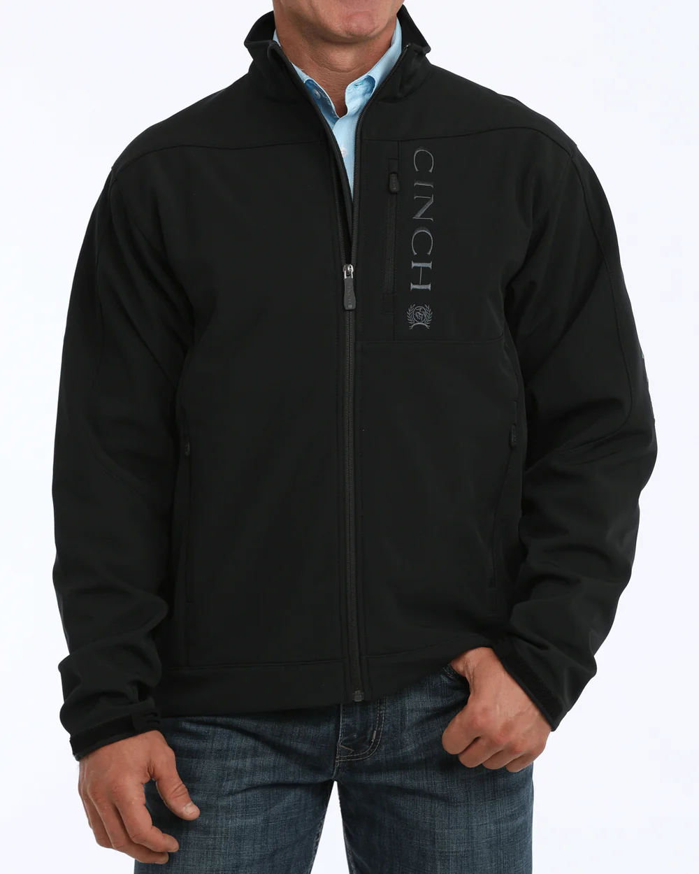 Cinch Men’s Bonded Jacket Black front view