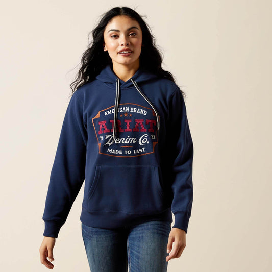 Sudadera con capucha y emblema