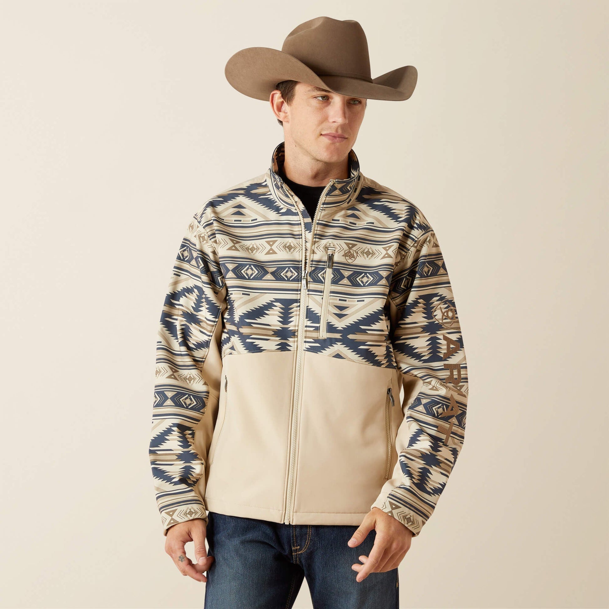 Ariat Logo Softshell Jacket front view