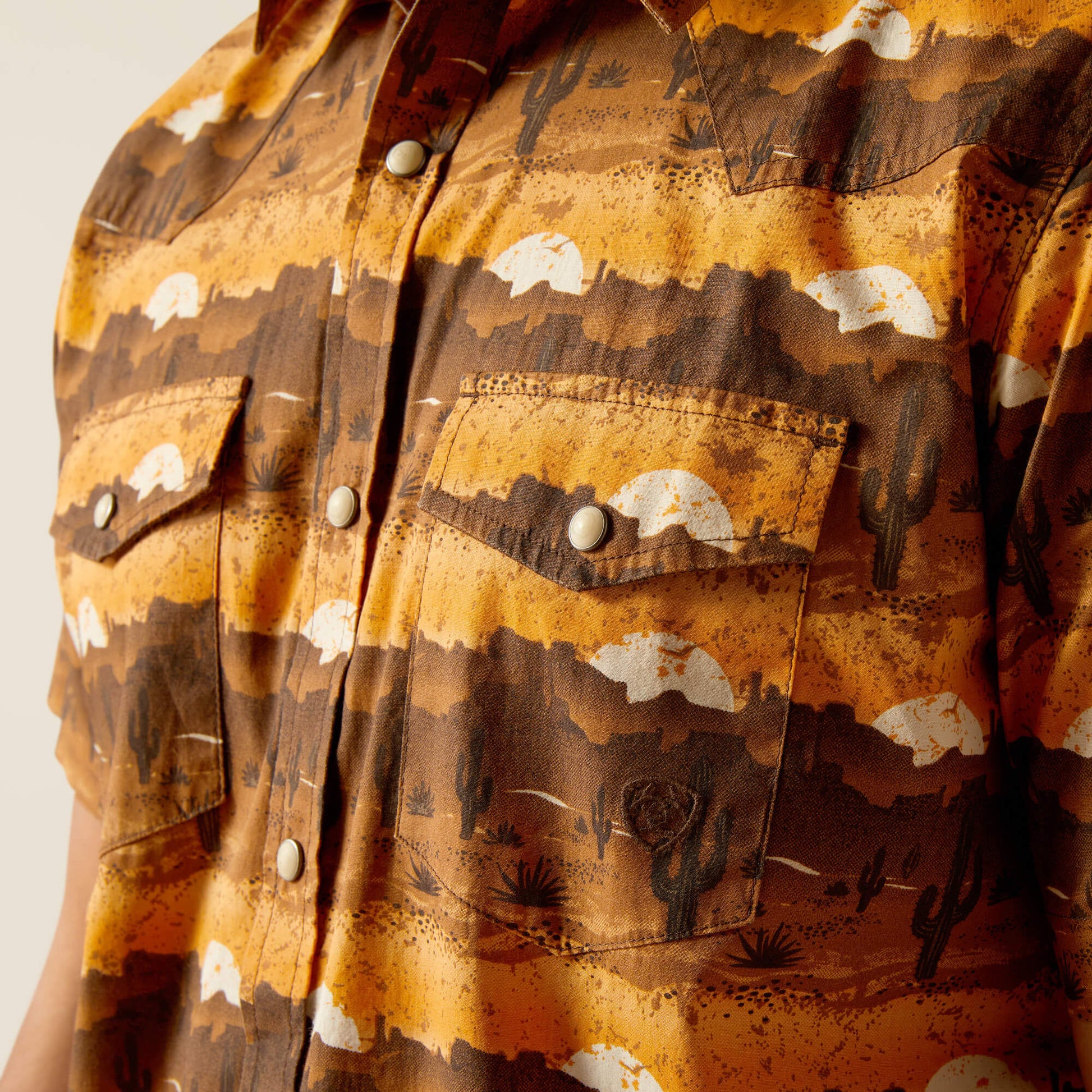 Ariat Heath Retro Fit Shirt plaid fabric close-up