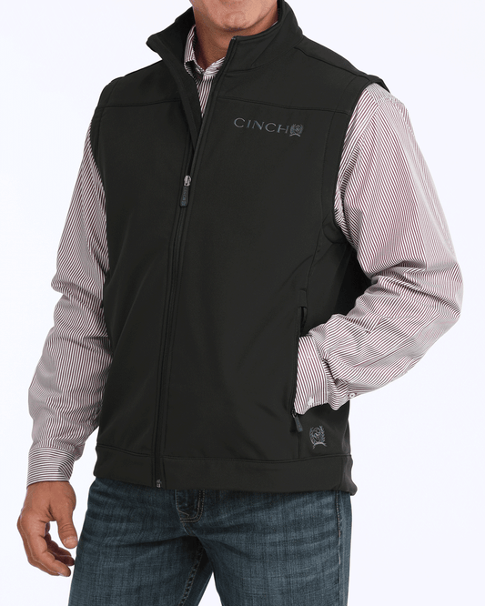 Cinch Men’s Bonded Vest side angle view on model