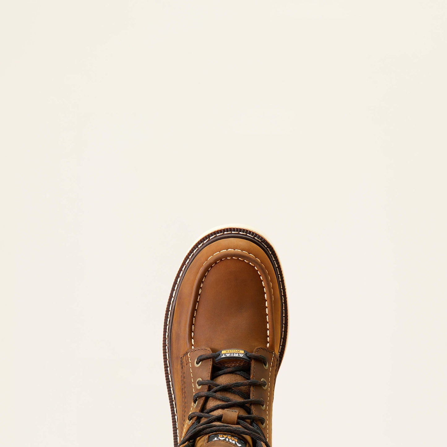 Ariat Rebar Lift 6 inch Waterproof Work Boot front view showing toe shape