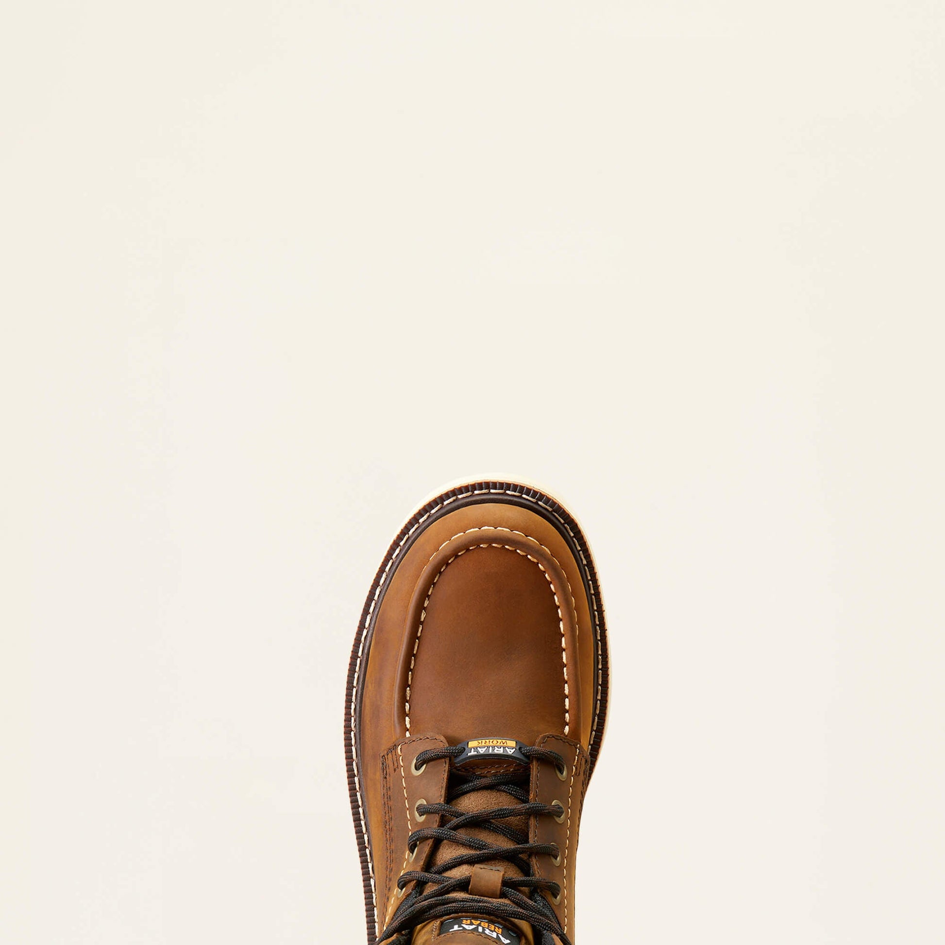 Ariat Rebar Lift 6 inch Waterproof Work Boot front view showing toe shape