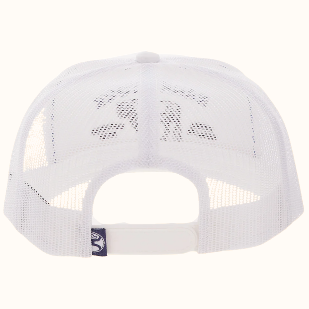 Hooey Rank Stock White Snapback Hat back view