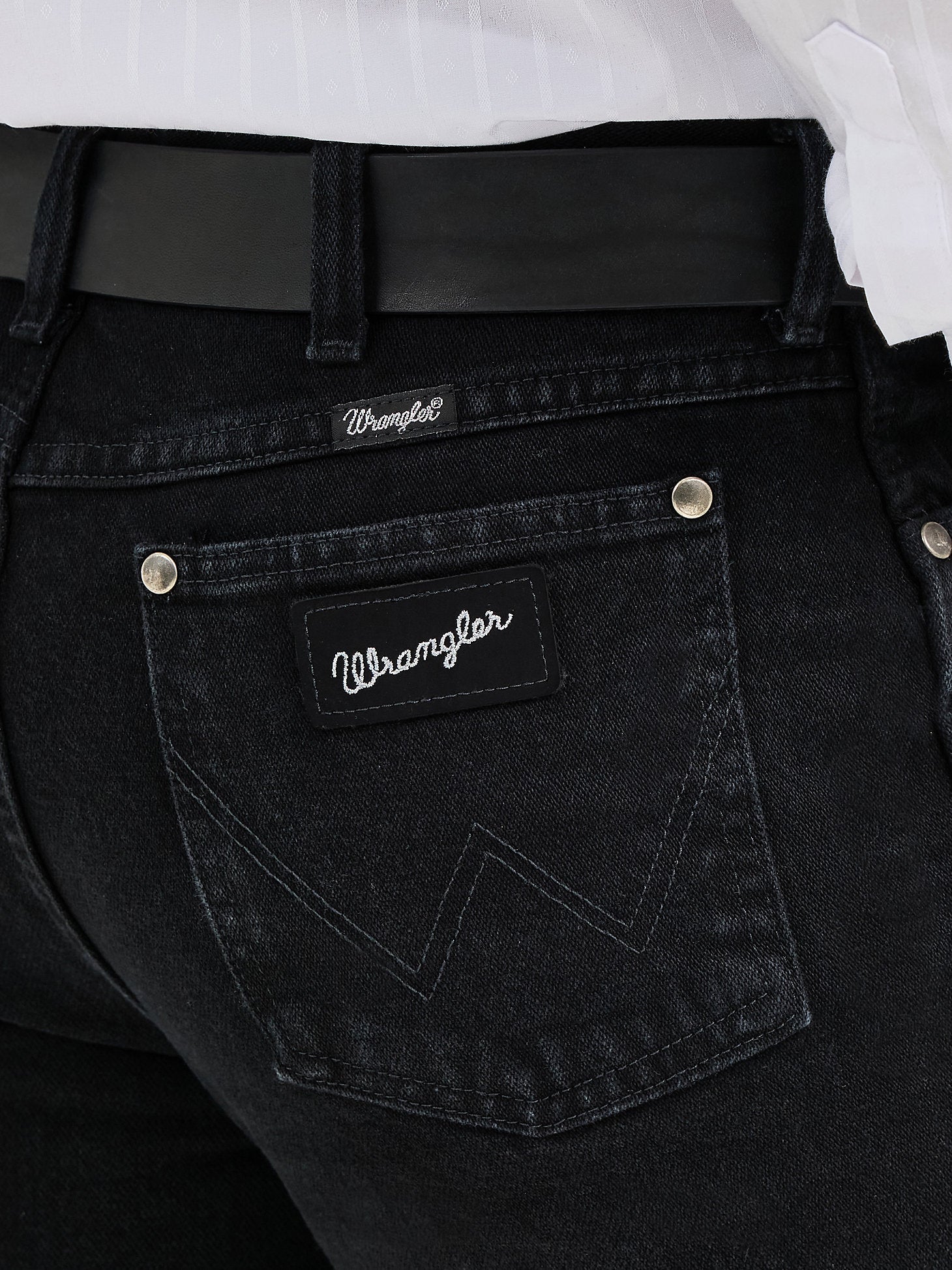 Rear view of Wrangler Cowboy Cut Silver Edition Slim Fit Jeans