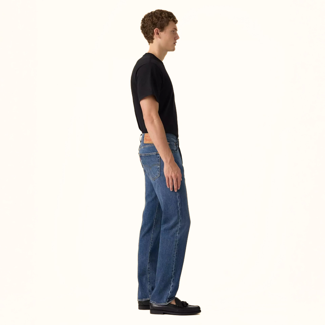 Levi’s 501 Original men’s medium wash jeans side view