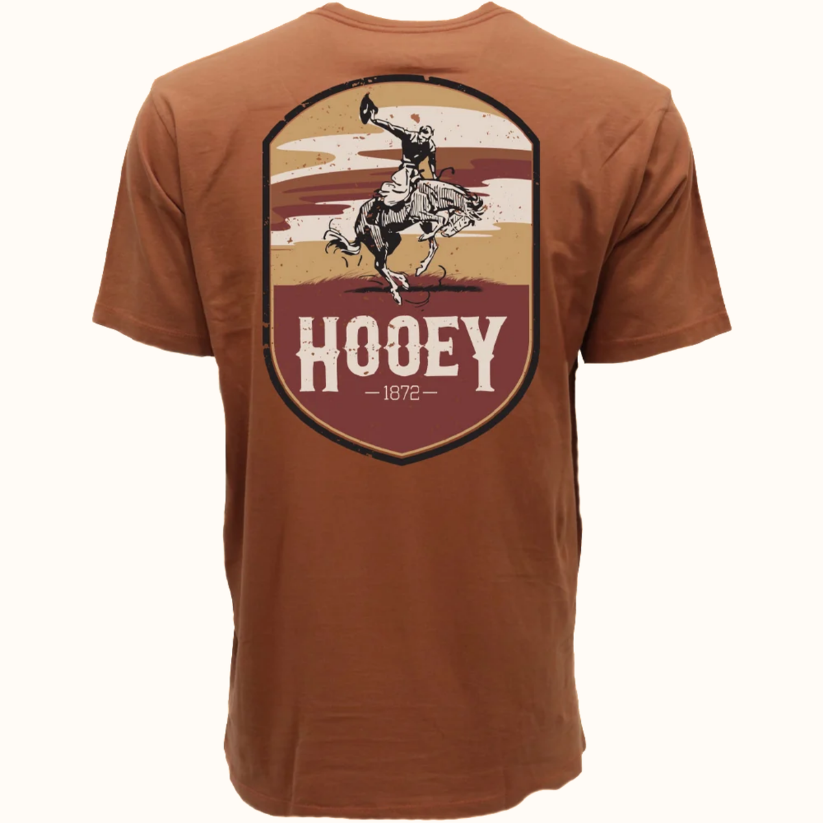 Hooey Cheyenne men’s rust pocket T-shirt back view