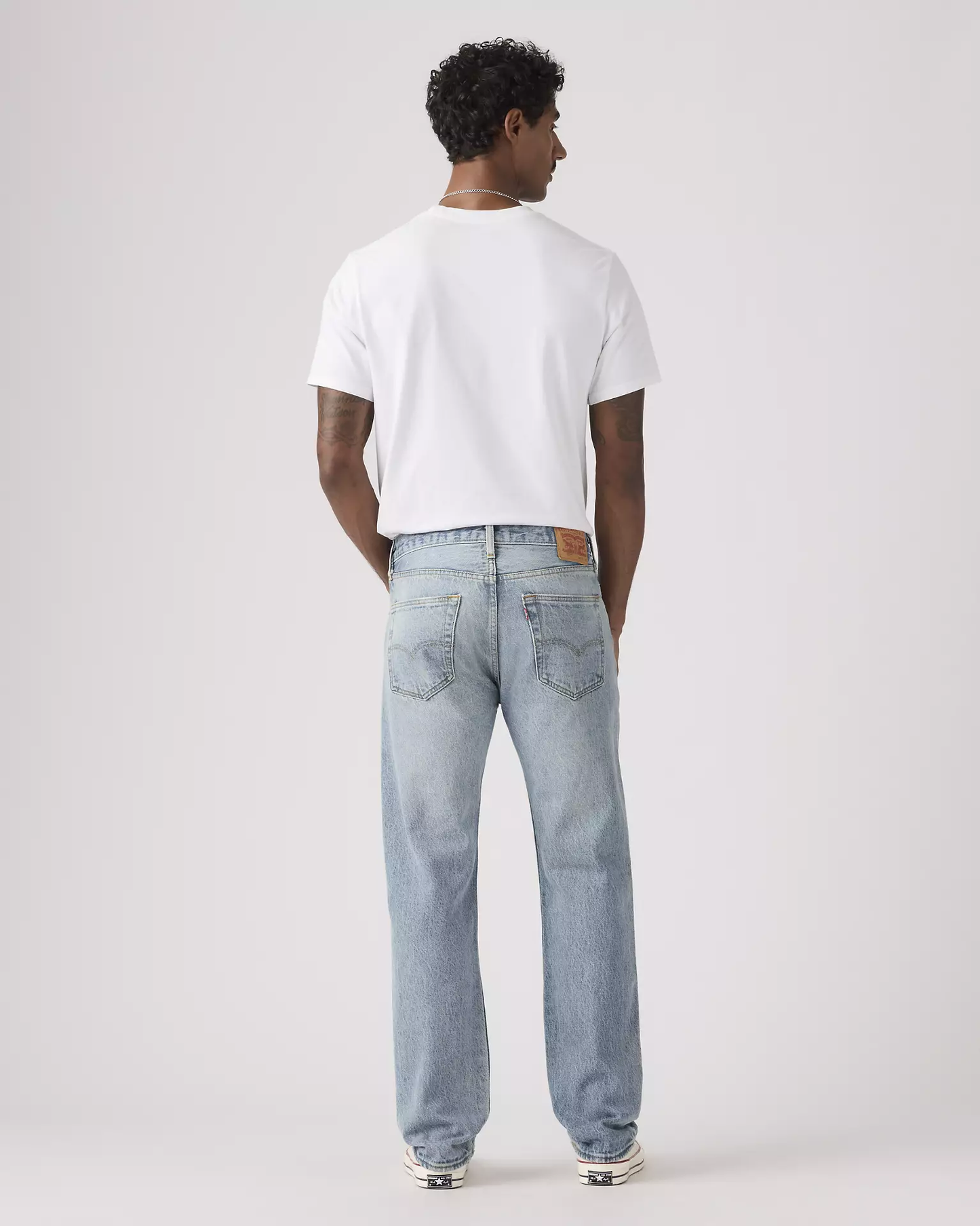 Levi’s 501 lightweight straight-leg jeans back view