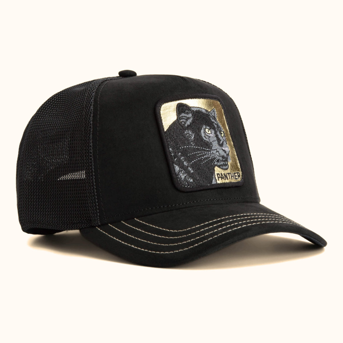 Goorin Bros. Golden Panther Trucker Hat black angle view