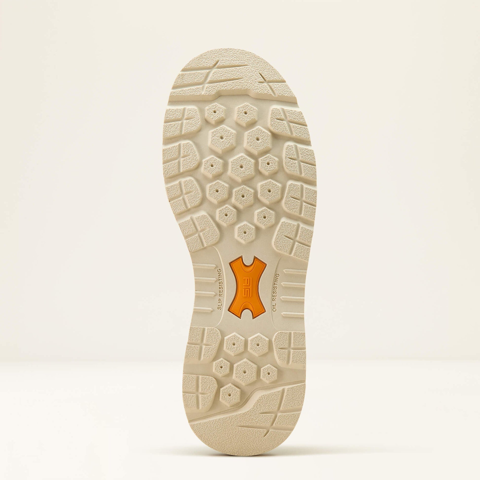 Ariat Rebar Wedge Chelsea Waterproof Composite Toe Work Boot outsole view showing tread pattern