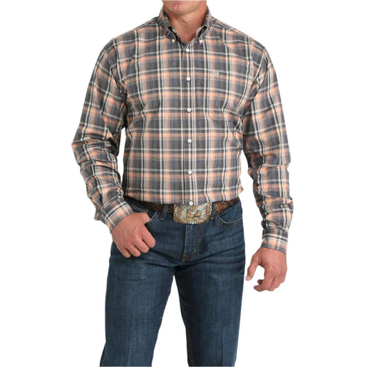 Multi Color Plaid Print Button Down Shirt