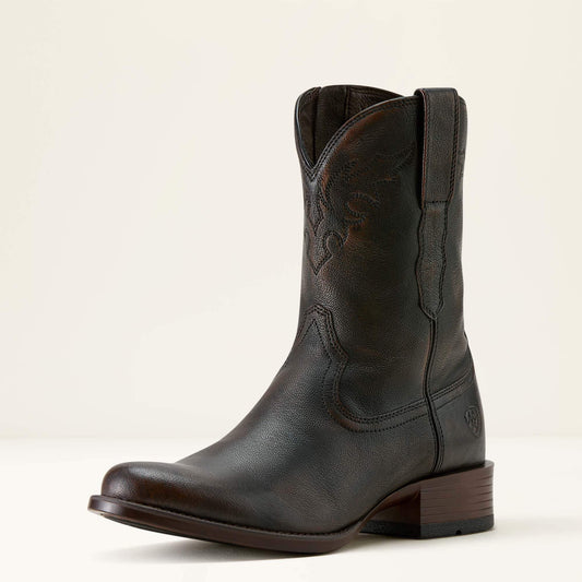 Front angled view of Ariat Sonoro Roper Toe Western Boot in brown