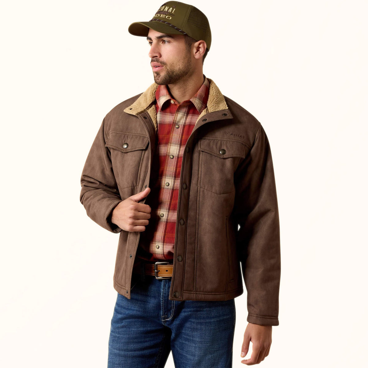 Ariat Vernon Sherpa 2.0 Jacket in brown front view