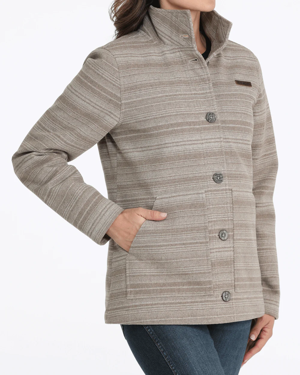 Cinch Women’s Wool Twill Jacket angled front view
