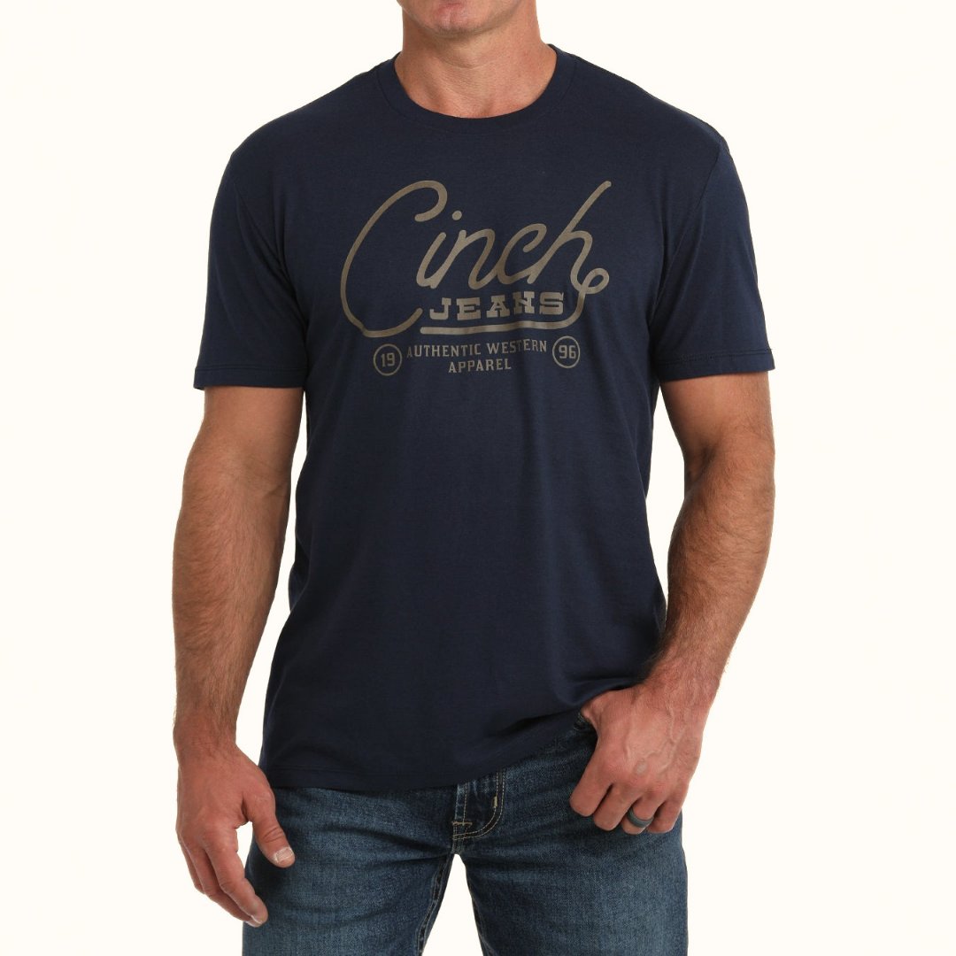 Cinch Men’s Logo Graphic T-Shirt in navy front view