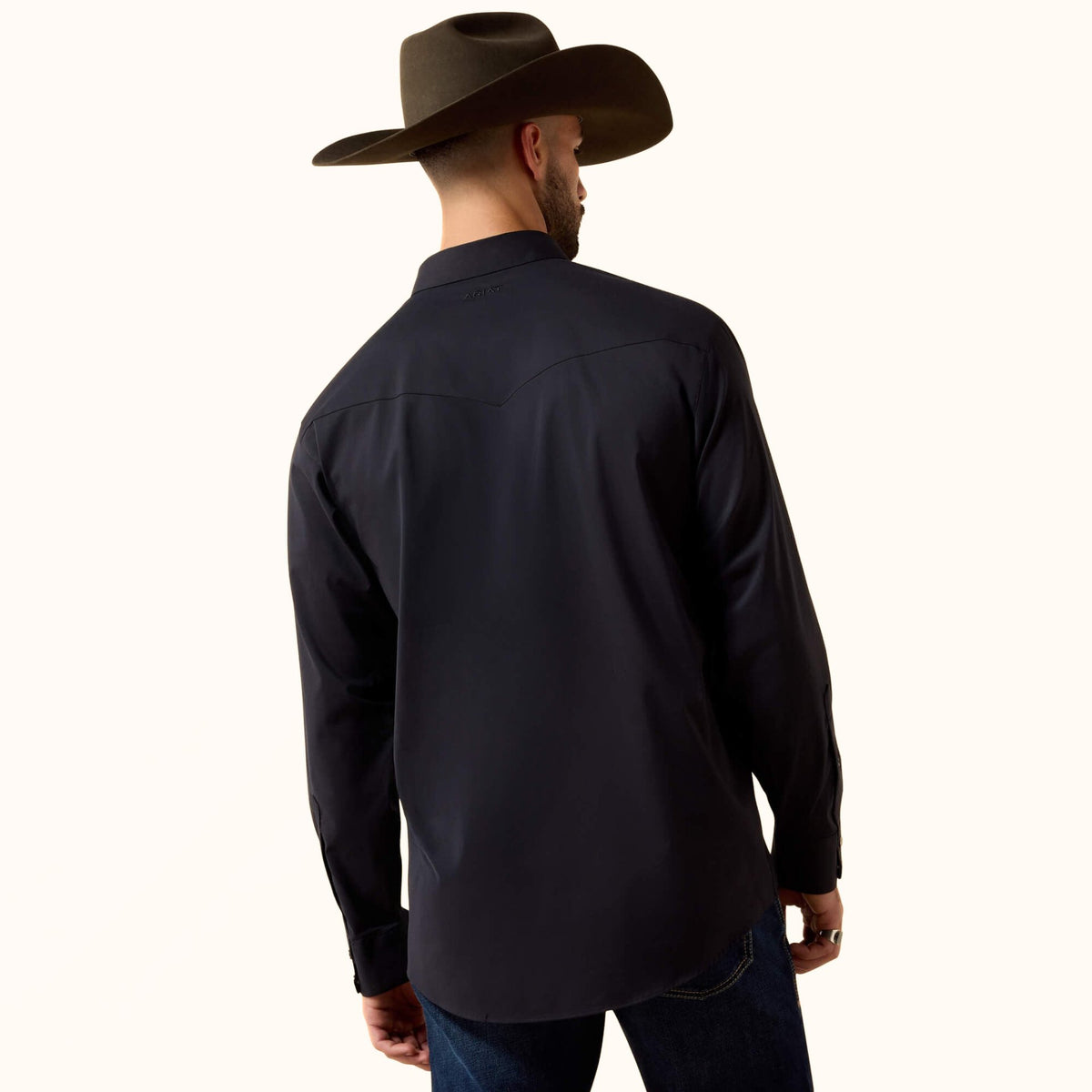 Ariat Everything Classic Fit Snap Shirt black back view