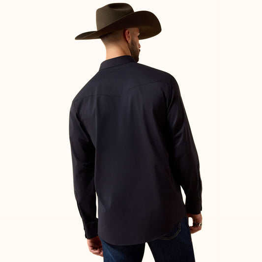 Ariat Everything Classic Fit Snap Shirt black back view
