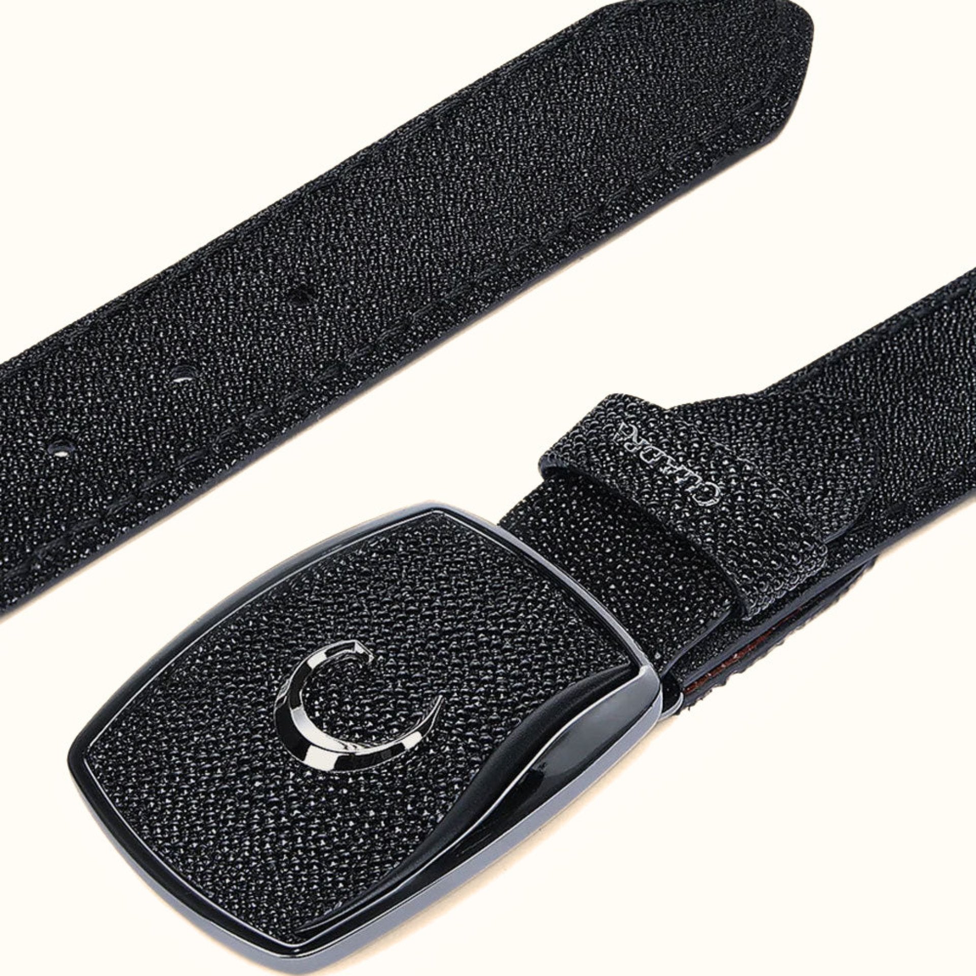 Cuadra Black Stingray Western belt strap