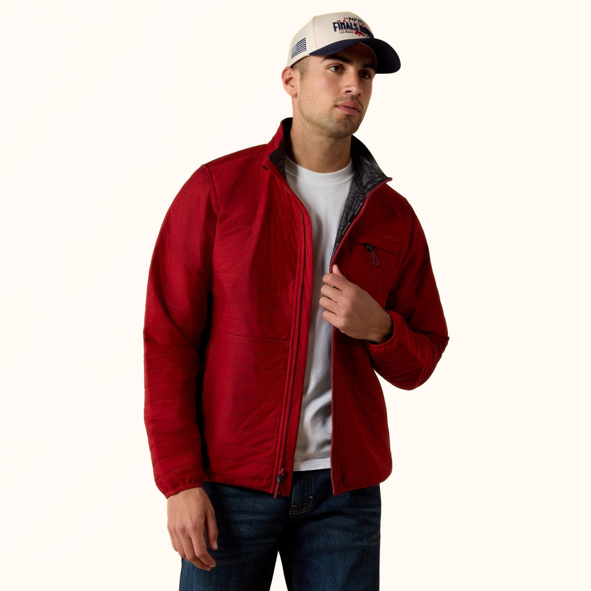 Ariat Wylie Water-Resistant Jacket in red men’s front view