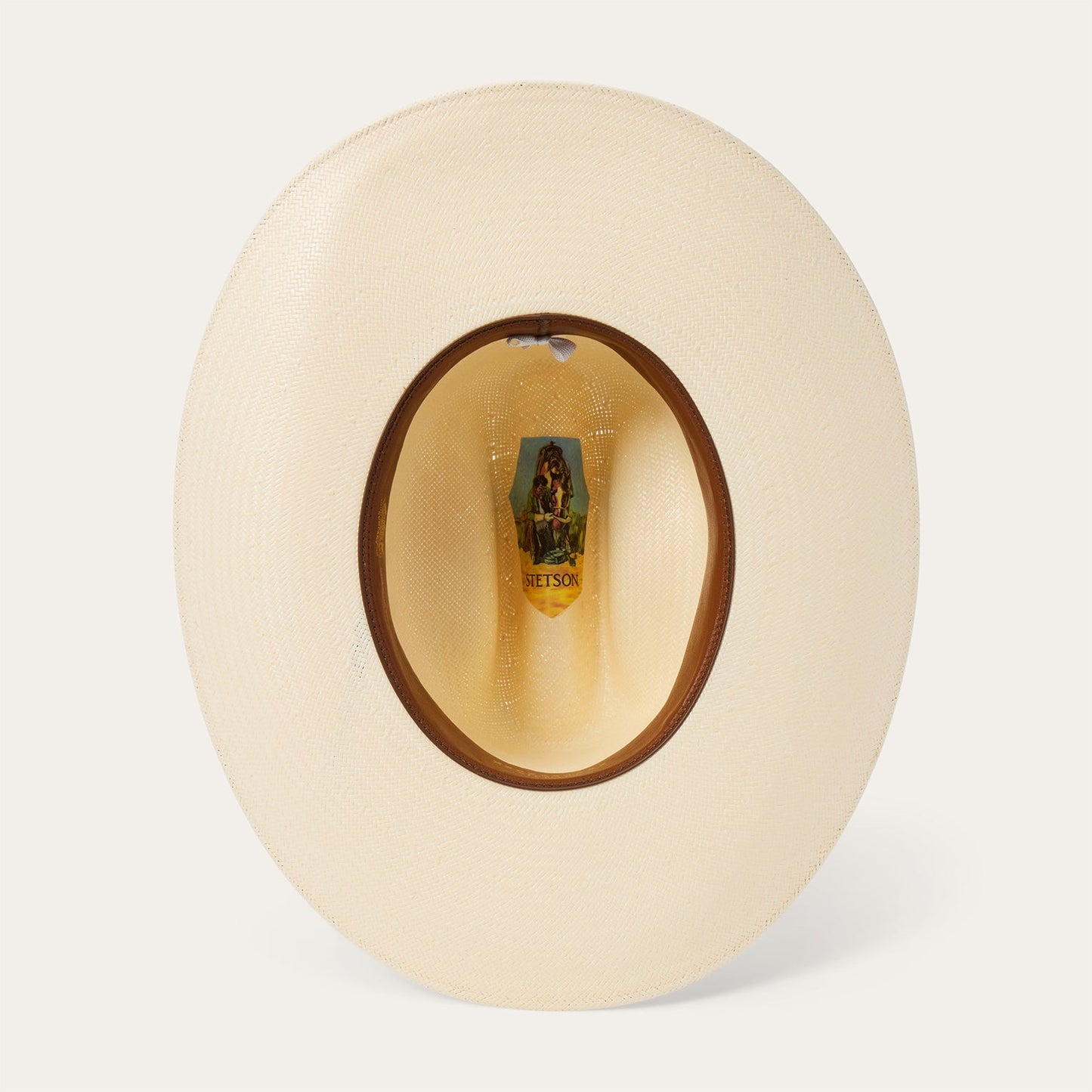 Stetson Rancher 10X 81 Straw Hat interior sweatband view