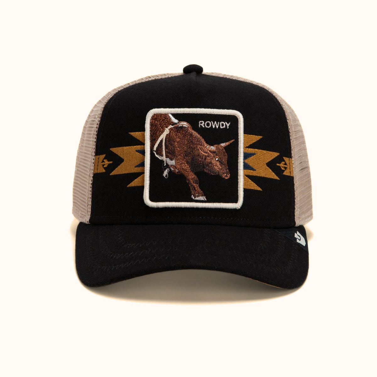 Goorin Bros. Canyon Rowdy black trucker hat front view