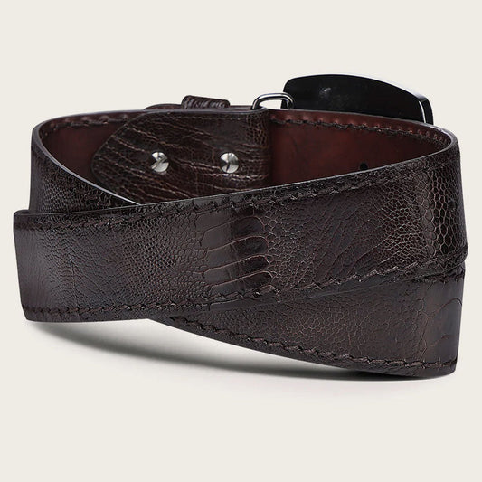 Men’s Genuine Ostrich Leg & Bovine Leather Belt