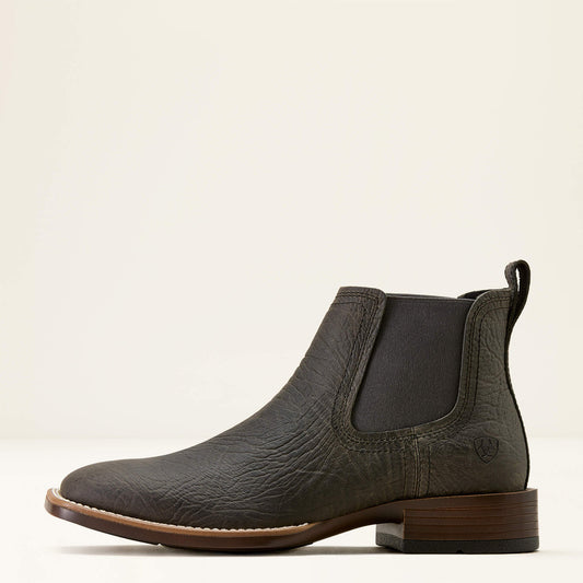 Ariat Booker Chelsea Wide Square Toe Western Boot side profile