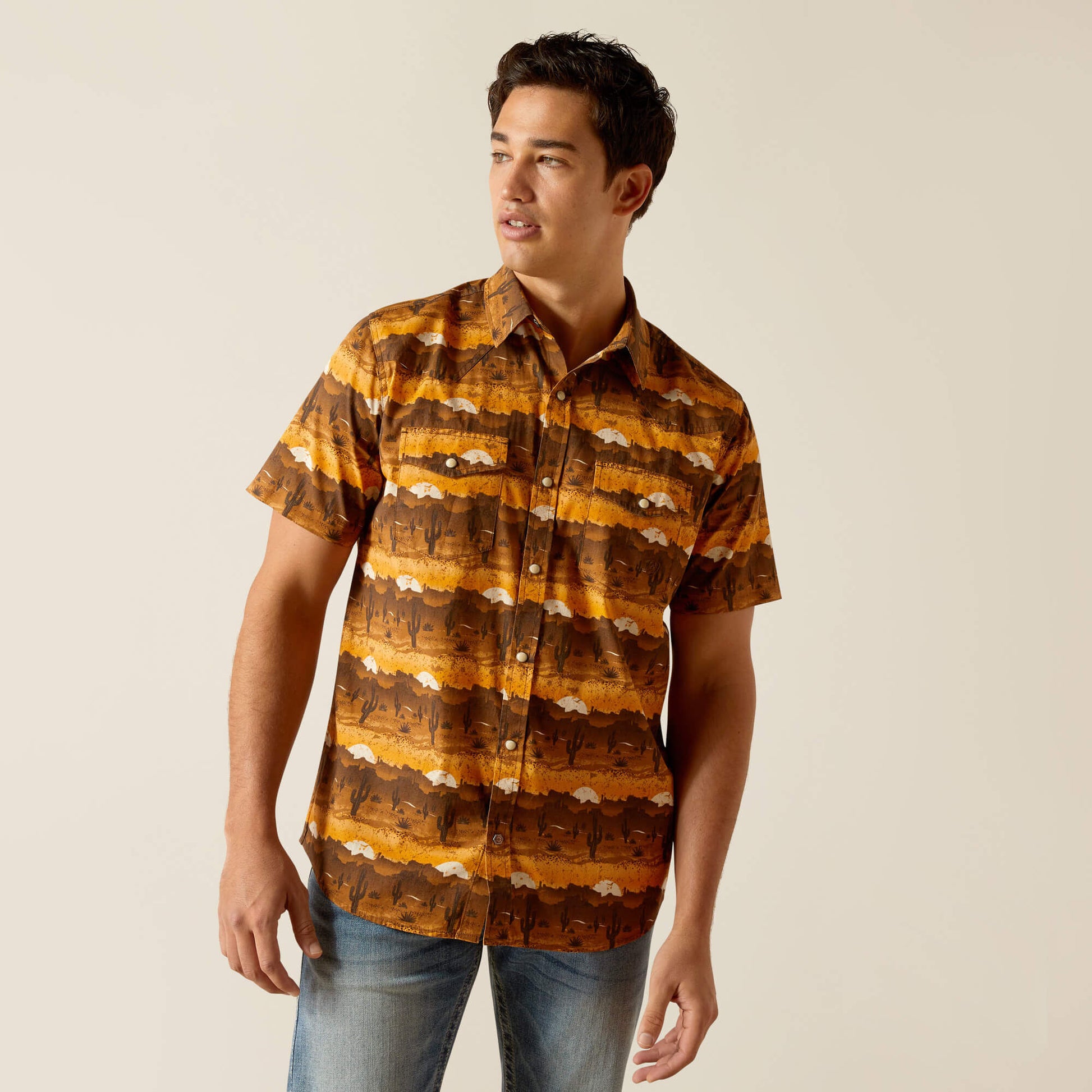 Ariat Heath Retro Fit Shirt front view on model