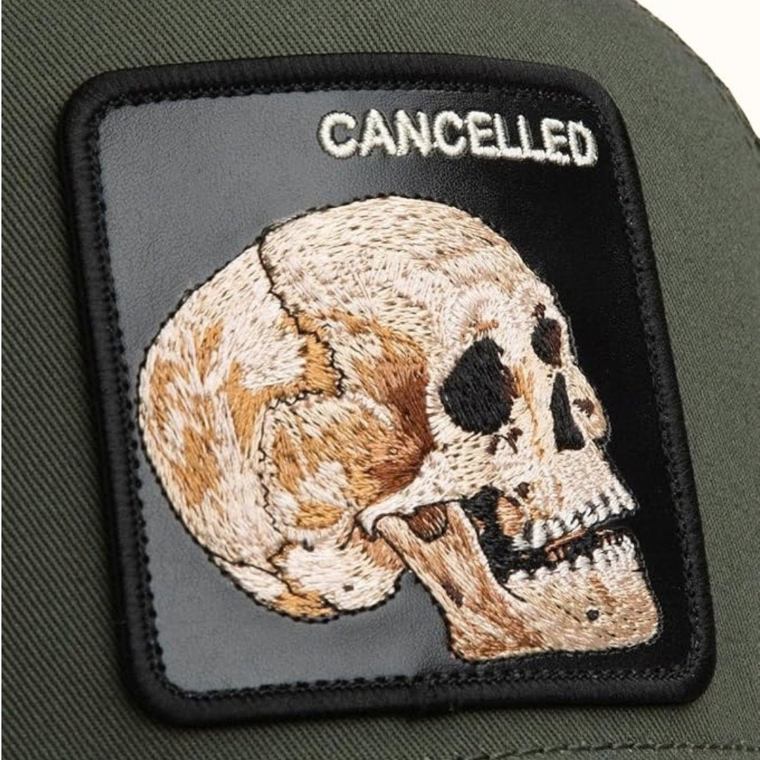 Goorin Bros. The Cancelled Skull Trucker Hat patch view