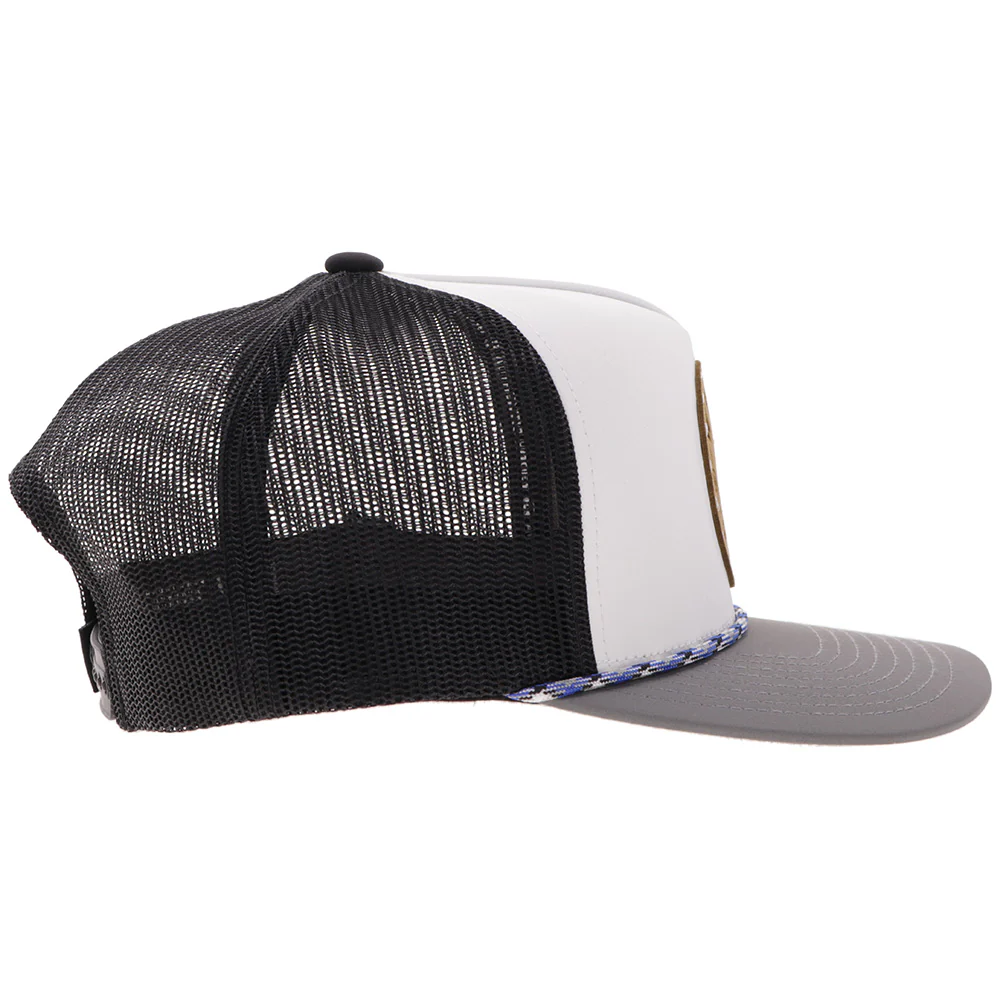 "Spur" Hat White/Charcoal W/Leather