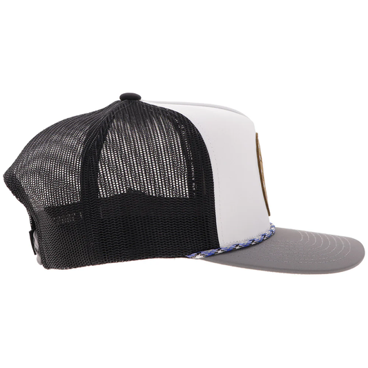 "Spur" Hat White/Charcoal W/Leather