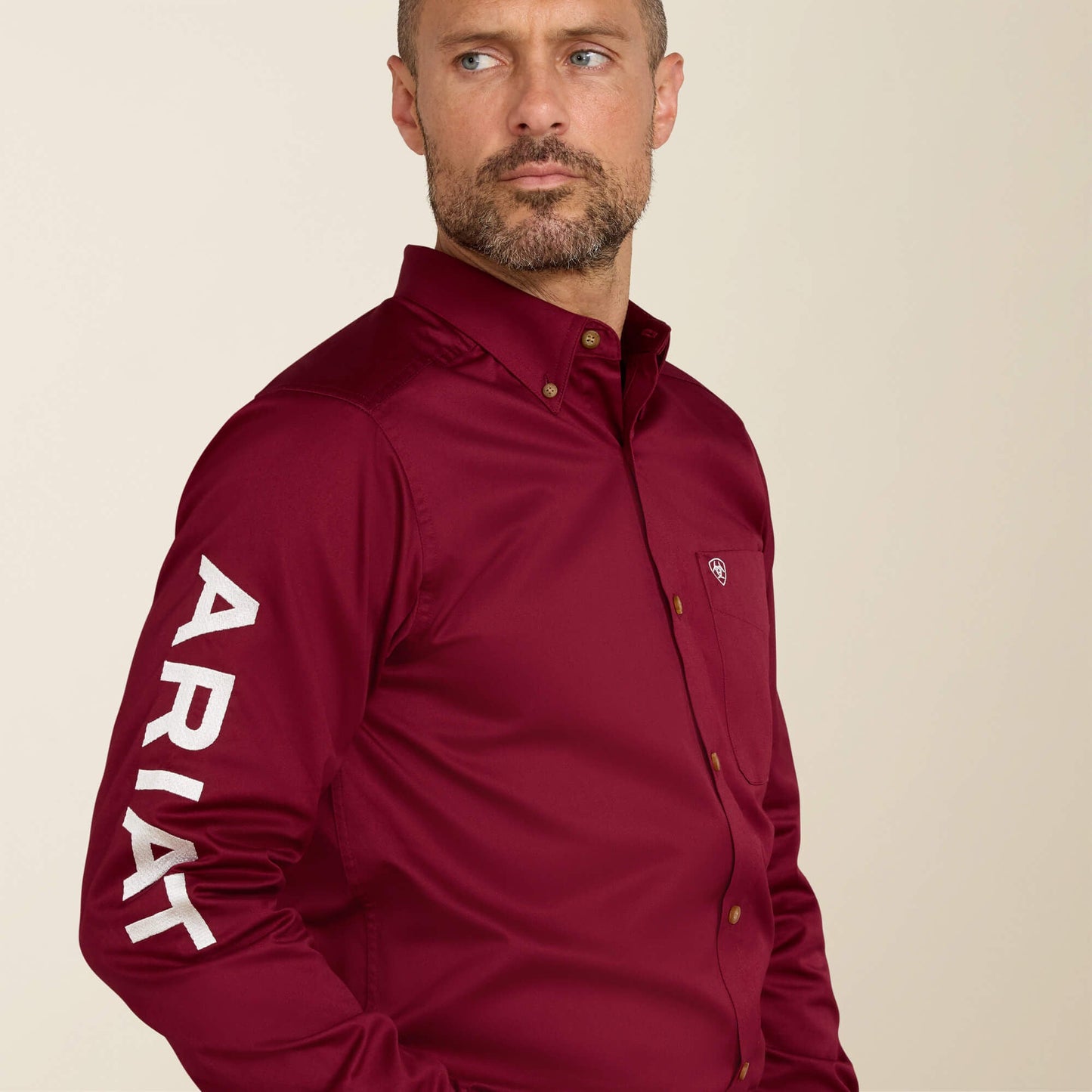 Team Logo Twill Fitted Shirt