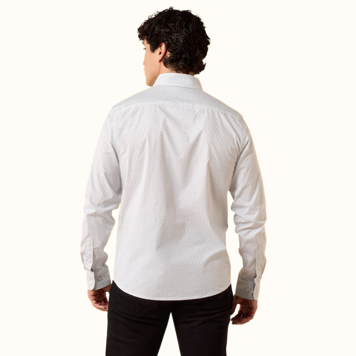 Ariat Mackenzie Modern Slim Fit Shirt in white back view